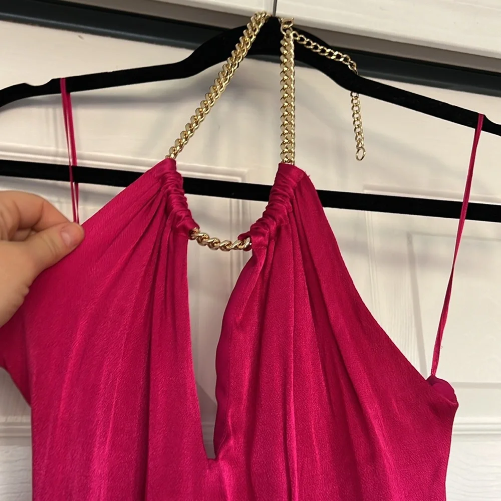 Satin Halter Dress - Picture 9 of 10